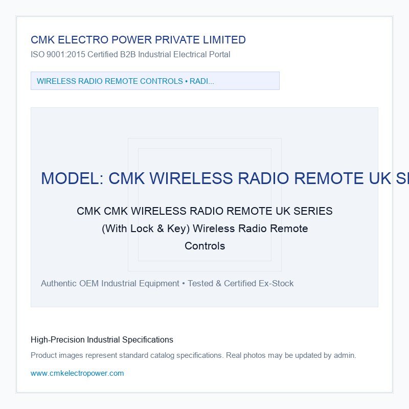 CMK CMK WIRELESS RADIO REMOTE UK SERIES (With Lock & Key) Wireless Radio Remote Controls