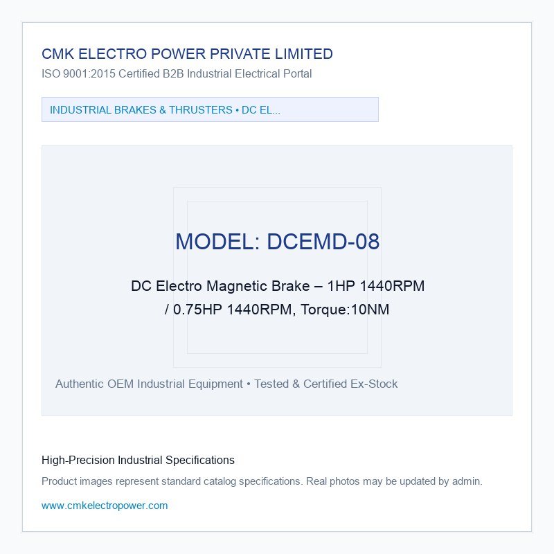 DC Electro Magnetic Brake – 1HP 1440RPM / 0.75HP 1440RPM, Torque:10NM